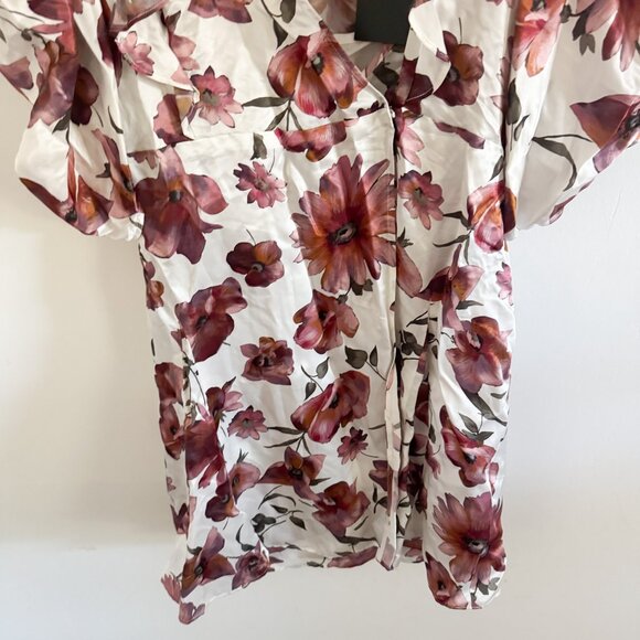 NWT The Kooples Pastel Daisy Floral Satin Dress 2/M - Picture 4 of 9